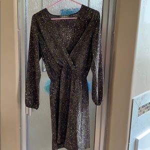 Amour Vert silk dress, medium, wrap top